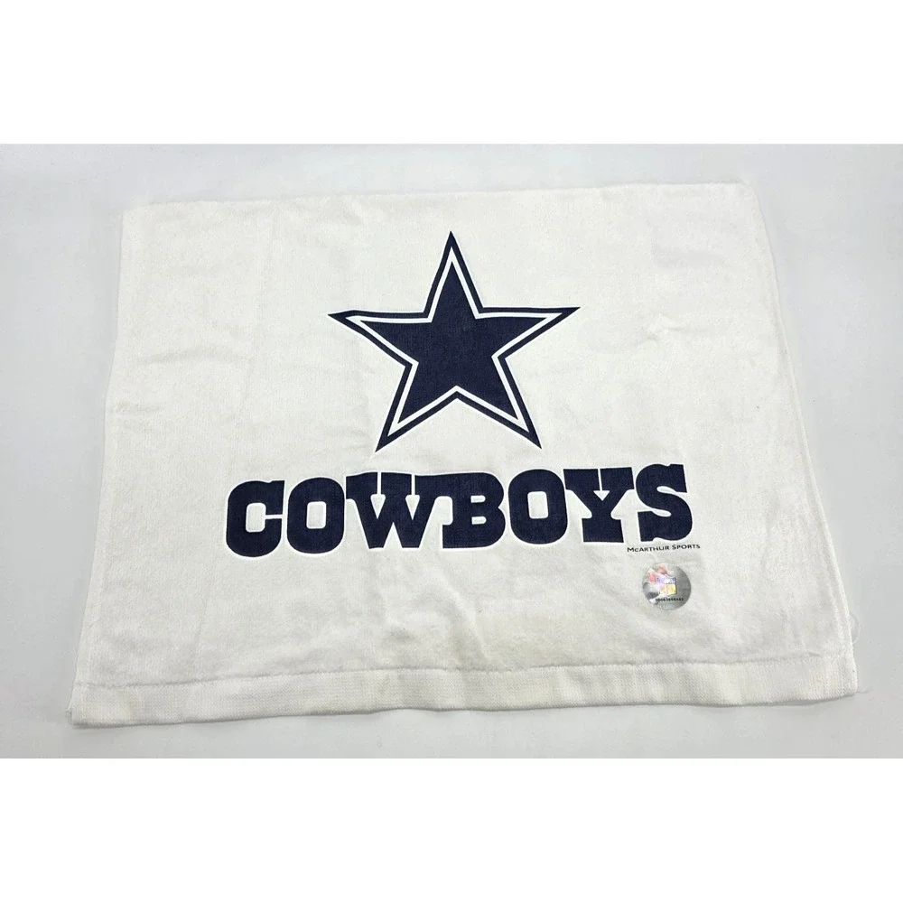 Vintage Dallas Cowboys NFL Rally Towel McArthur Sports White Blue 100% Cotton